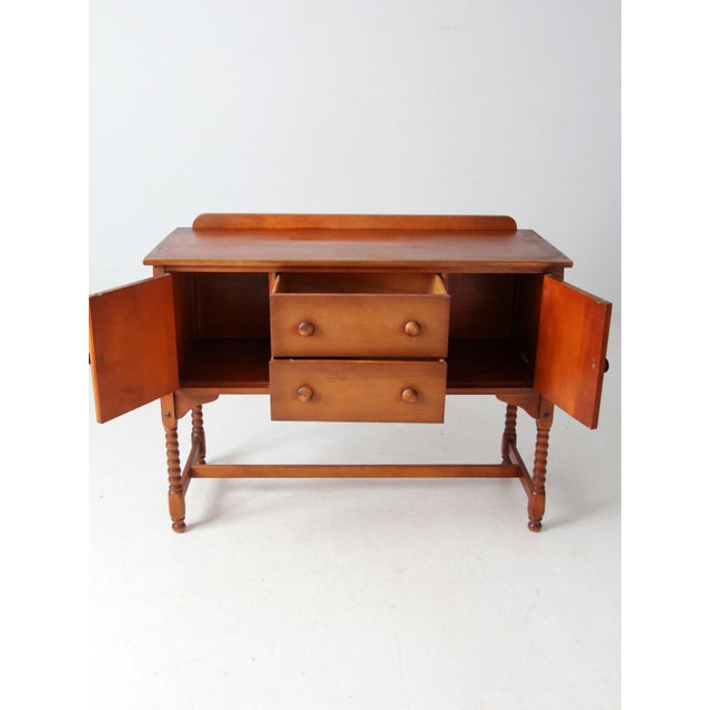 Vintage Phoenix Chair Co Floral Buffet Cabinet For Sale - Image 4 of 12