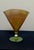 Art Nouveau Antique Frederick Carder Steuben Gold Aurene Green Leaf Vine Art Nouveau Fan Vase #6297 For Sale - Image 3 of 12