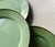 American Mackenzie-Childs Sage Green Enamel 12” Chargers - Set of 4 For Sale - Image 3 of 15