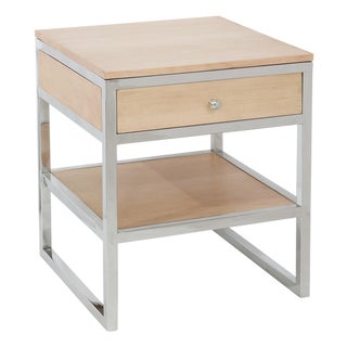 Pasargad Home Haven Modern Side Table With Drawer For Sale