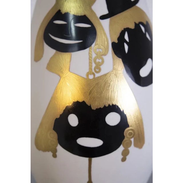 Vase in Pure Gold and Porcelain by Arrigo Finzi, 1950s For Sale - Image 4 of 10