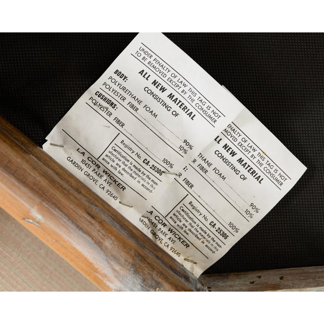 Pair of McGuire Style Organic Modern Rattan Barrel Chairs For Sale - Image 9 of 12