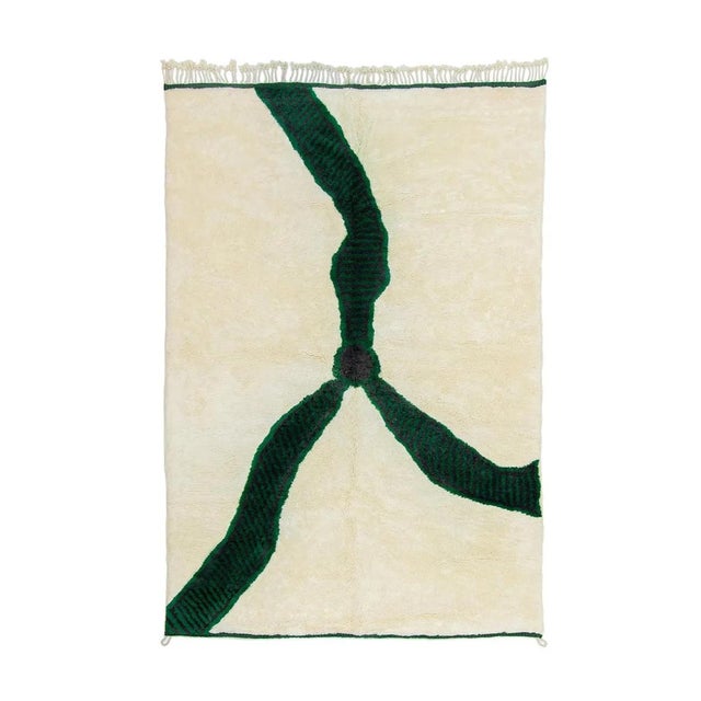 Textile Hand-Knotted Wool Rug by Azele Studio For Sale - Image 7 of 7
