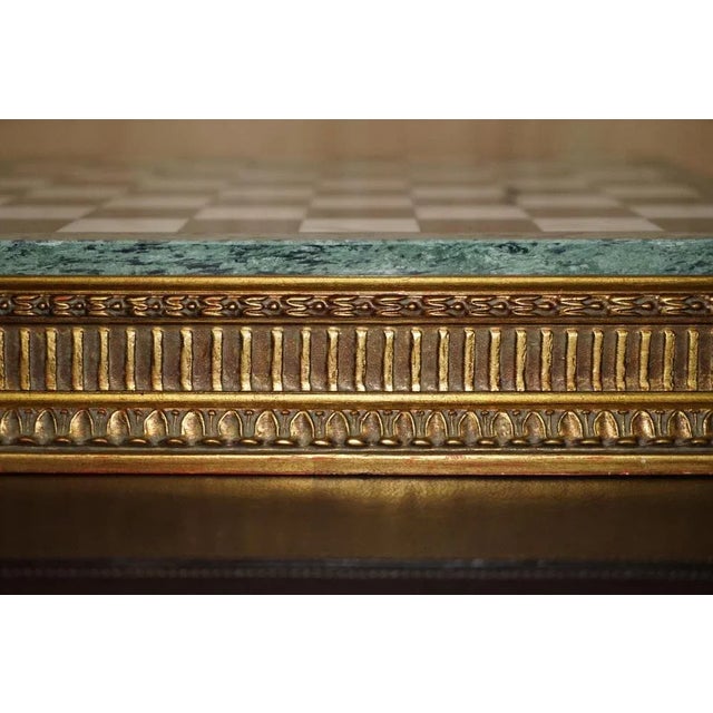 Victorian Chessboard & Pieces in Italian Marble & Giltwood from Staunton, Set of 17 For Sale - Image 18 of 18