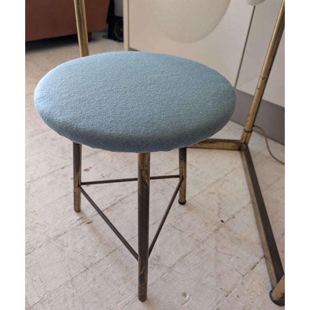 Vintage Italian Polka Dot-Etched Glass and Gilt Brass Illuminated Vanity by Luigi Brusotti, 1950s For Sale - Image 17 of 18