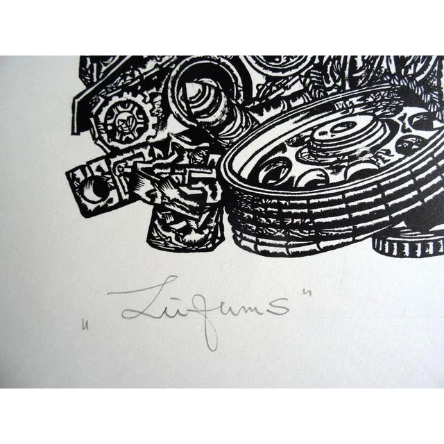 Fracture. 1984, linocut, print size 47x58 cm; total 60x68 cm war theme. Tanks was a soviet, russian painter, graphic...