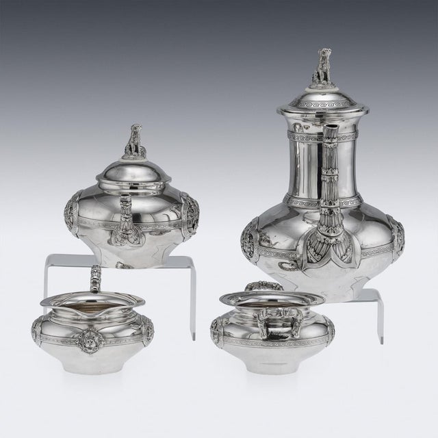 19th Century Antique 19th Century Dutch Chinoiserie Style Tea and Coffee Service by J.M. Van Kempen & Zonen, Set of 4 For Sale - Image 5 of 18