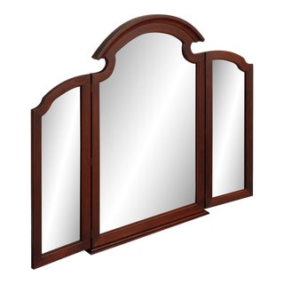 Durham Furniture Maple Tri-Fold Dresser Mirror For Sale