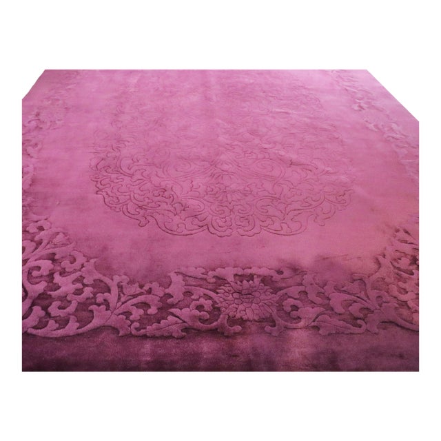 Antique Art Deco Chinese Carpet For Sale