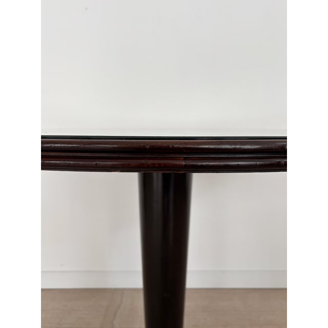 Brown Vintage Italian Glass and Brass Table by Paolo Buffa, 1950s For Sale - Image 8 of 11