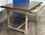 Coastal Lexington Twilight Bay Shelter Island Rectangle Bistro Table / Kitchen Island With Hammered Metal Top For Sale - Image 3 of 10