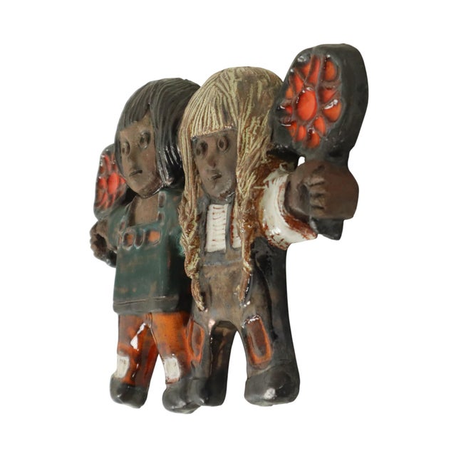 Brown Wall Sculpture by Elisabeth Vandeweghe for Perignem, 1960s For Sale - Image 8 of 13