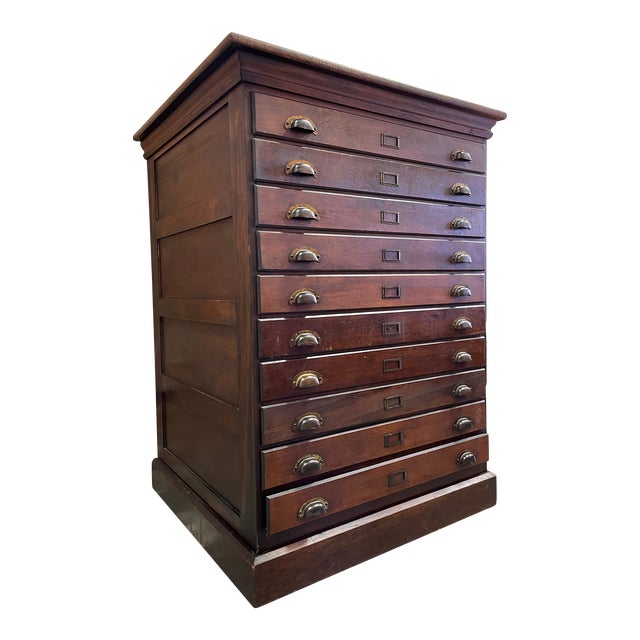 Early 20th Century Rustic Industrial Flat File Chairish