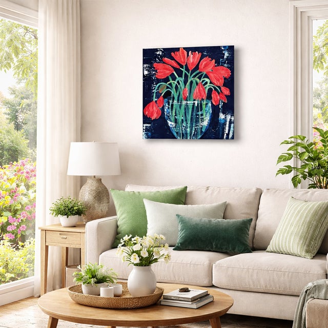 Impressionist Sweet Memories 2 Original Impressionist Acrylic Painting For Sale - Image 3 of 5