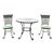 Vintage Stone Mosaic Top Patio Table & 2 Chairs For Sale