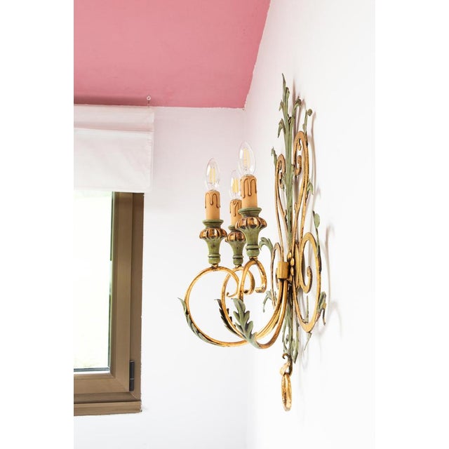 Large Vintage Italian Wall Light, 1980s For Sale - Image 3 of 9