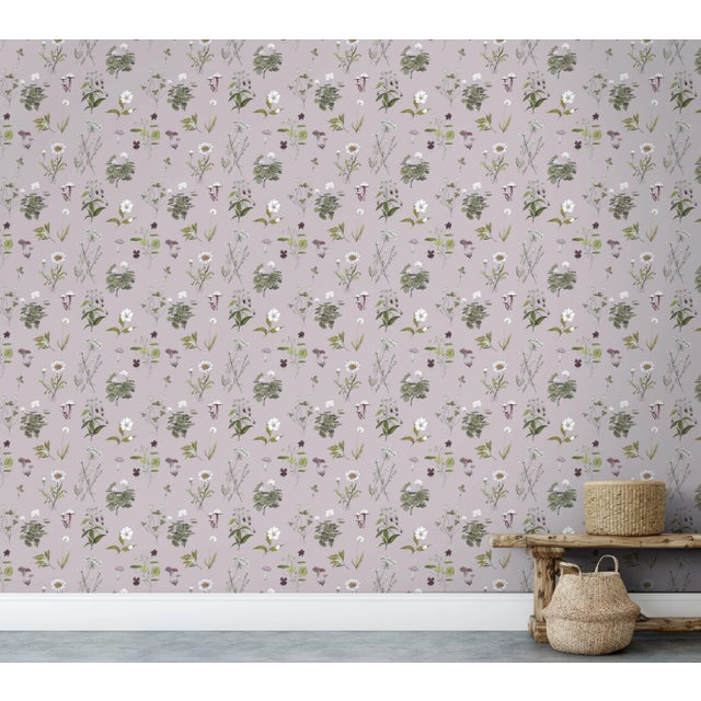 Brier and Byrd - Botanical - Mauve For Sale