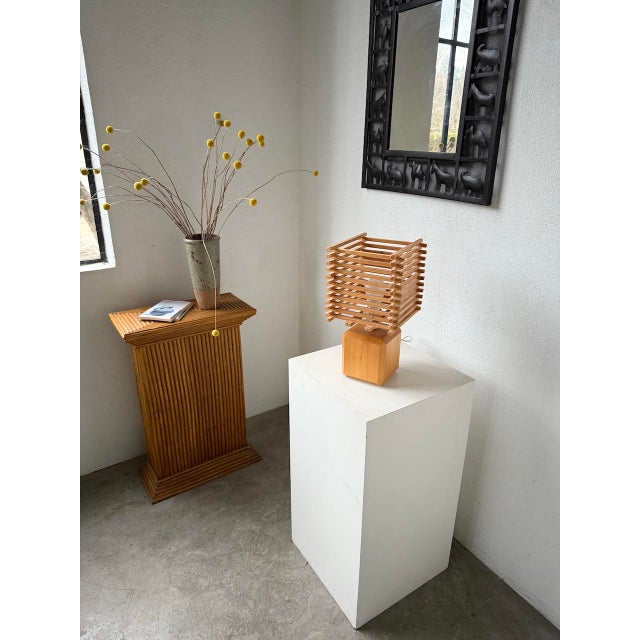 1980s Constructivist Wooden Table Lamp, 1980s For Sale - Image 5 of 18