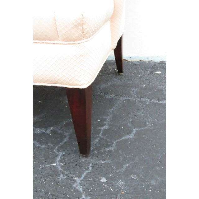 Mahogany Tall Living Room Side Accent Chair For Sale In Miami - Image 6 of 12