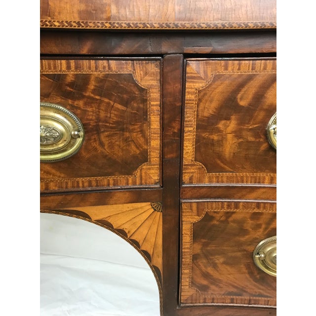 Diminutive George III Hepplewhite Inlay Serpentine Sideboard For Sale - Image 4 of 12
