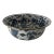 Antique Chinese Eight Immortals Blue & White Crackled Glass Ceramic Bowl, Marked For Sale