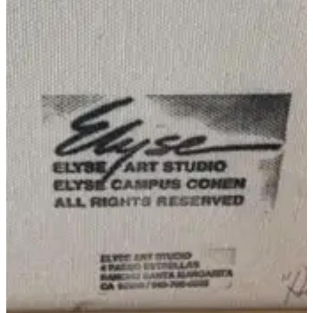 Late 20th Century Pair of Heliconia-Palms Acrylic on Canvas Signed by Artist Elyse For Sale - Image 10 of 10