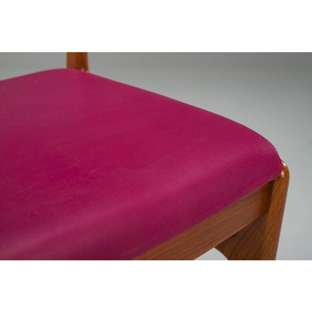 Beautiful chairs designed by Johannes Andersen, made by the Uldum factory. This piece has an attribution mark, I am sure...