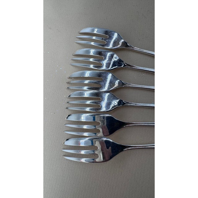 Metal Vintage Cake Forks From England - Set of 6 For Sale - Image 7 of 8