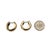 Mid 20th Century 14 Karat Yellow Gold and Diamond Chunky Huggie Hoop Earrings, Set of 2 For Sale In New York - Image 6 of 7