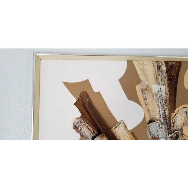 1970 Frank Walcutt Mixed Media Collage Abstract Painting/ Sold For Sale In Miami - Image 6 of 12