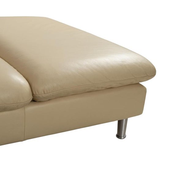 Cream Leather Corner Sofa from Loop For Sale - Image 11 of 18