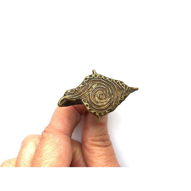 Antique Indian Hindu Bronze Chhapas Tribal Body Stamp For Sale - Image 4 of 10