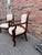 This is a pair of French Regency arm chairs with stunning millwork designs along the frame. They feature a beautiful...
