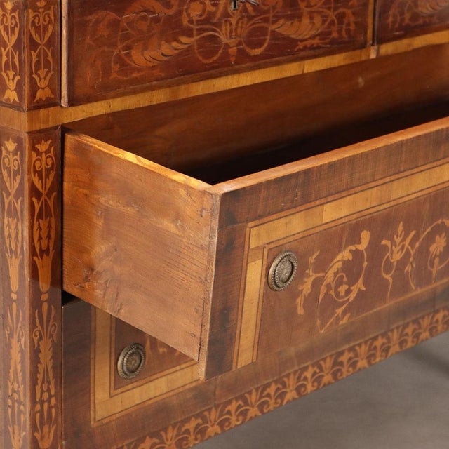 Neoclassical Style Mahogany Chest of Drawers For Sale - Image 5 of 12