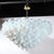 Off-white Modernist Hand-Blown Murano Opalescent Barbell Chandelier With Brass Fittings For Sale - Image 8 of 18