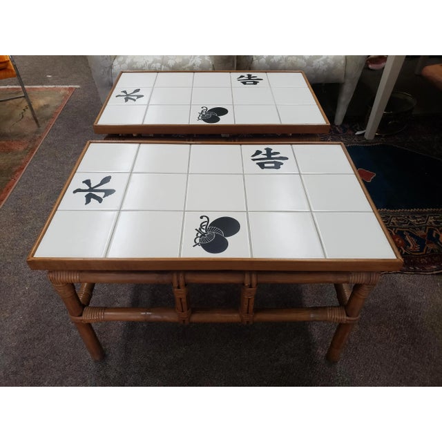 This listing consists of a matching pair of John Wisner Ficks Reed co. Far Horizon End Tables. Both are is excellent shape...