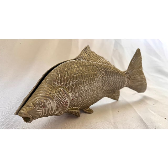 Vintage Italian Fish Metal Letter/Card Holder For Sale - Image 11 of 13