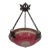 French Art Deco Pendant Light by Le Verre Francais Schneider 1920s France For Sale
