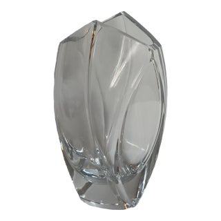 Baccarat Clear Crystal "Govern" 9" Heigh Vase Signed Rrigot For Sale