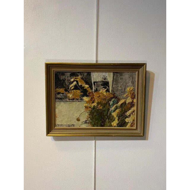 Hans Berger, Sunflowers, Oil on Wood For Sale - Image 3 of 9