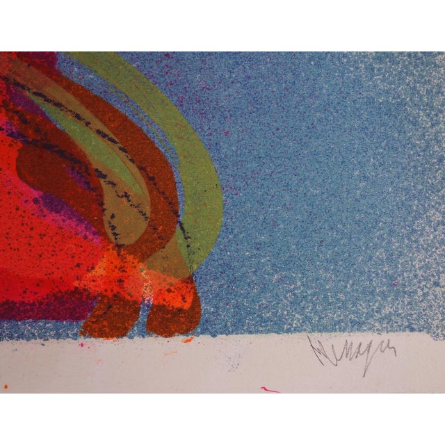 Jean Messagier, Tribute to Federico Fellini, Lithograph For Sale - Image 5 of 6