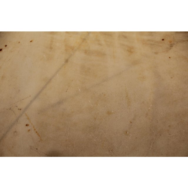 19c French Antique Stone Top Table With Iron Base For Sale - Image 4 of 5