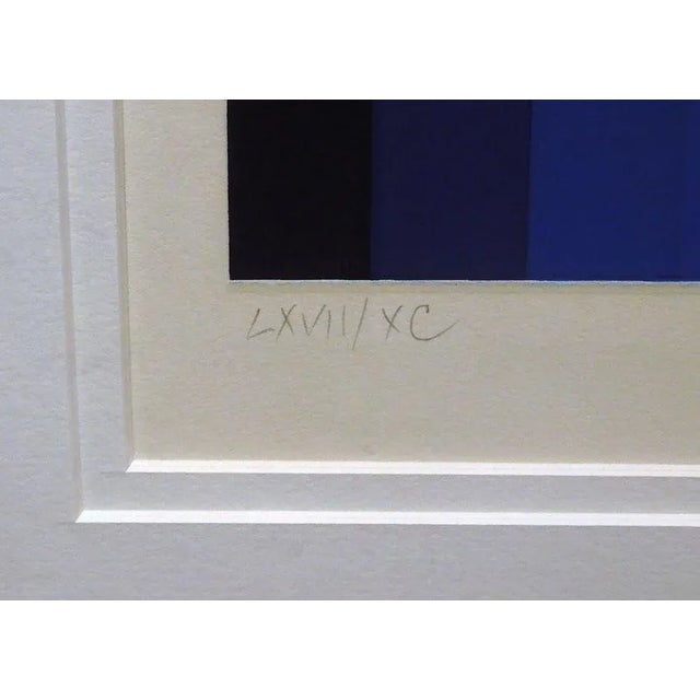 Abstract 1990s Yaacov Agam From the Magic Rainbow Series Signed & Numbered Art Serigraph Framed For Sale - Image 3 of 9