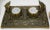 Bronze Victorian Bronze English Inkwell Set With Rocking Blotter For Sale - Image 8 of 11