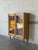 Mid-Century Modern Oak Leaded Glass 2-Door Bookcase Vintage Mid-Century Modern 1970s For Sale - Image 3 of 11
