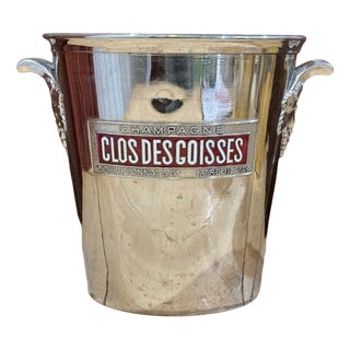Silver-Plated Champagne Bucket from Clos Des Goisses, 1930s For Sale