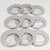 Silver 1970s Willy Rizzo Style Ice Effect Lucite and Chrome Coasters, 9 pieces For Sale - Image 8 of 13