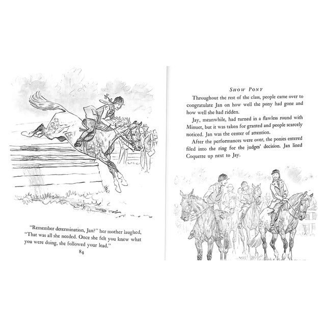 "Show Pony" Book 1954 Caffrey, Nancy With Remarque Pencil Drawing by Paul Brown For Sale - Image 11 of 12