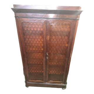 Industrial Display Cabinet in Walnut For Sale