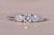 The Praggo: Three Stone Natural Diamond Ring in White Gold For Sale - Image 4 of 11